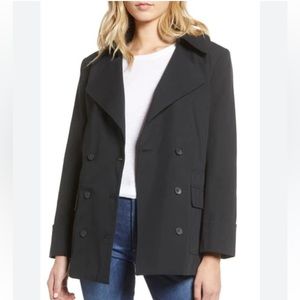 Current/Elliot The Captain Double Breasted Black Peacoat